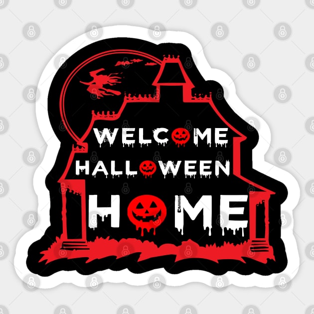 Halloween welcome home Sticker by NAYAZstore